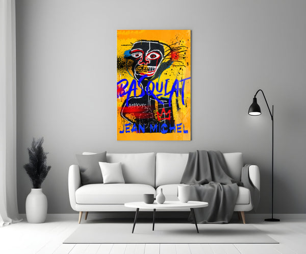 Style of Jean-Michel Basquiat Glass Wall Art || Designers