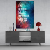 Nothing Impossible Glass Wall Art