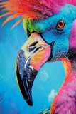 Flamant éclectique — Impression haptique en relief 3D