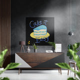 Cake it Easy – Tableau mural en aluminium brossé Dibond - 40x40 cm