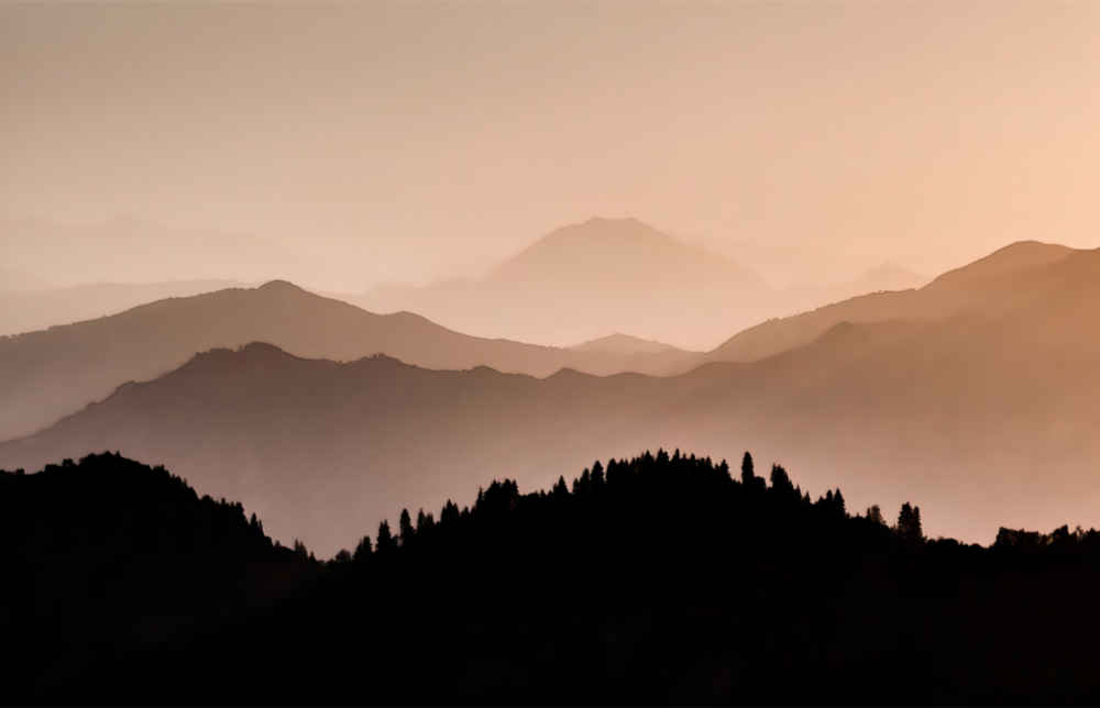 Arte della parete di vetro Montagne