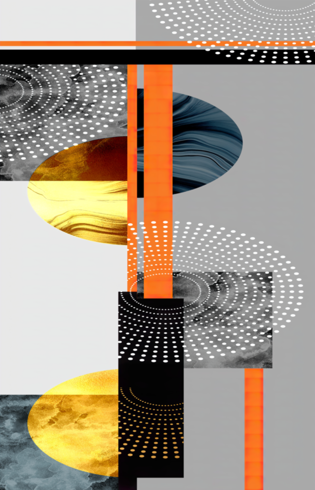 Abstract Glass Wall Art