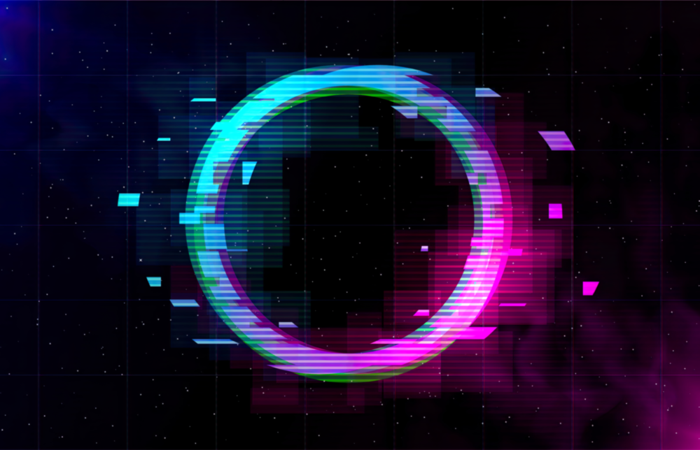 Arte della parete di vetro Circolo al neon