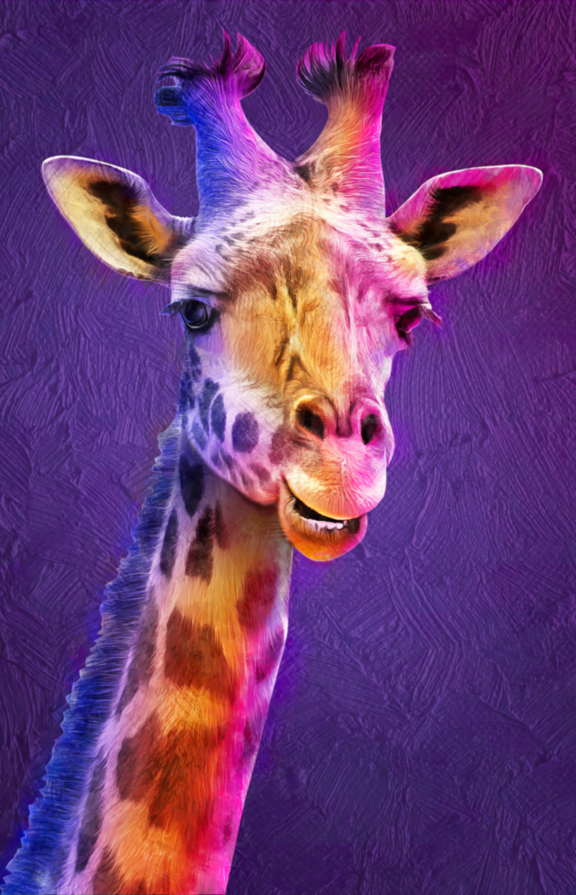 Arte della parete di vetro Giraffa
