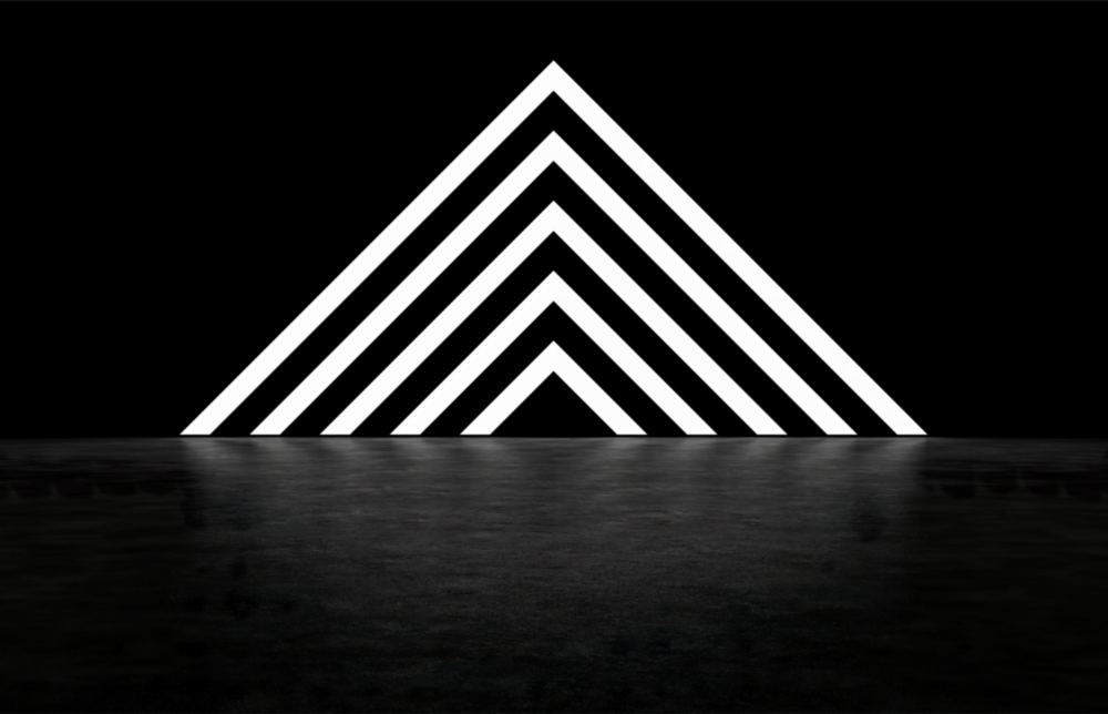 Triangle néon Impression sur verre