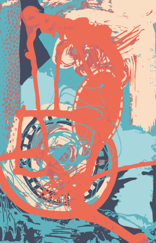 Couleurs abstraites Impression sur verre