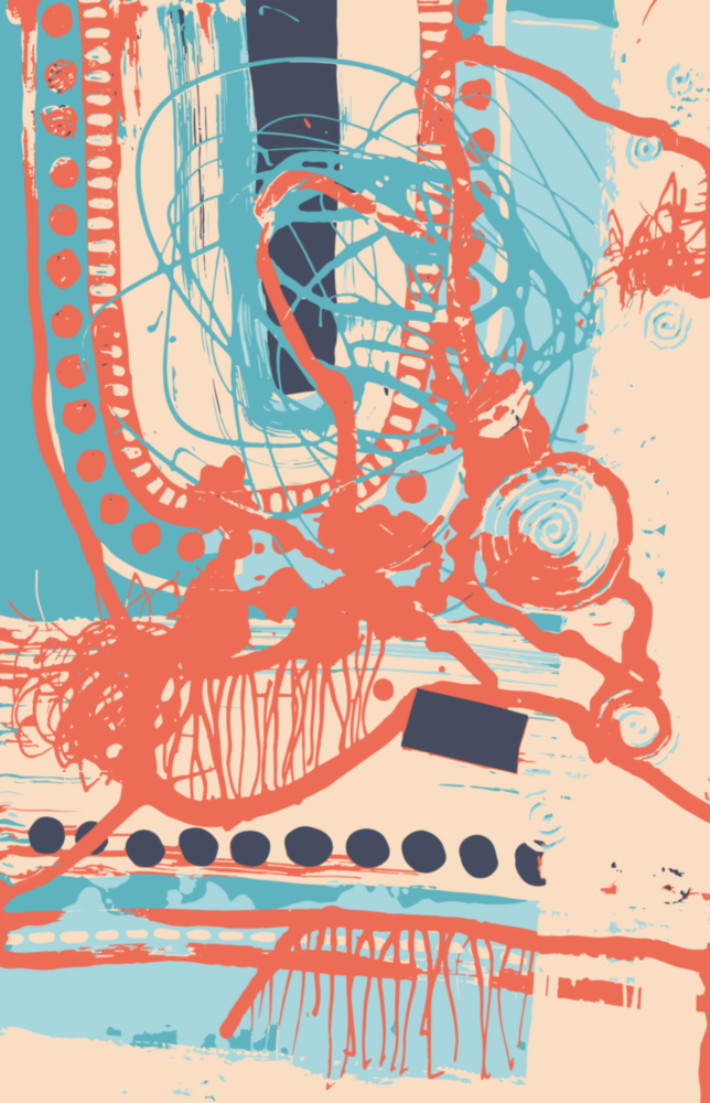 Couleurs abstraites Impression sur verre