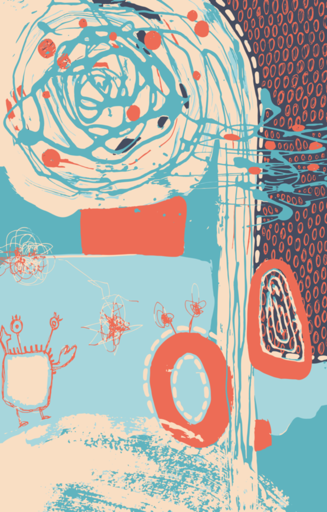 Couleurs abstraites Impression sur verre