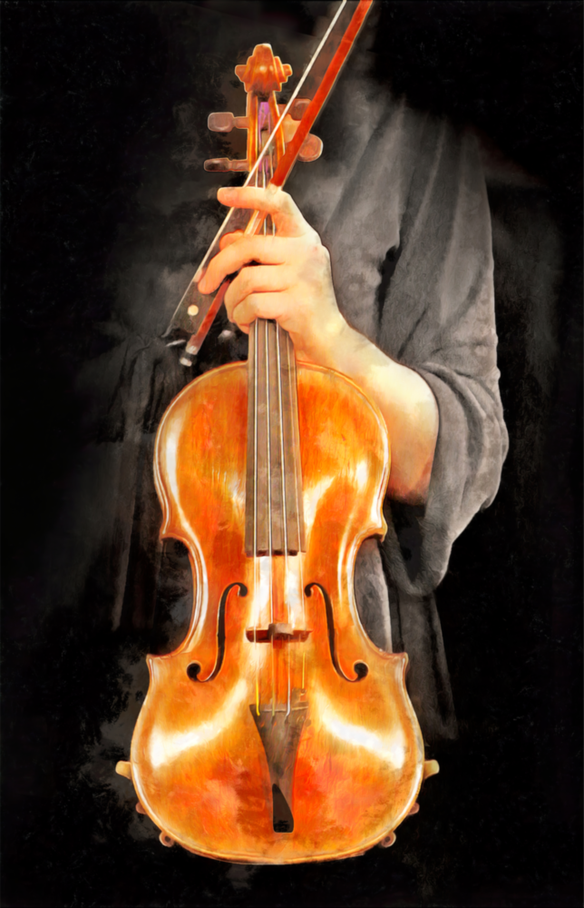 Arte della parete di vetro Violino