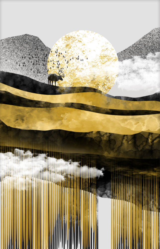 Abstract Glass Wall Art