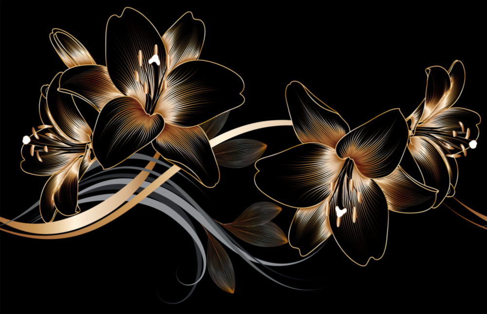 Arte de pared de vidrio de Flor