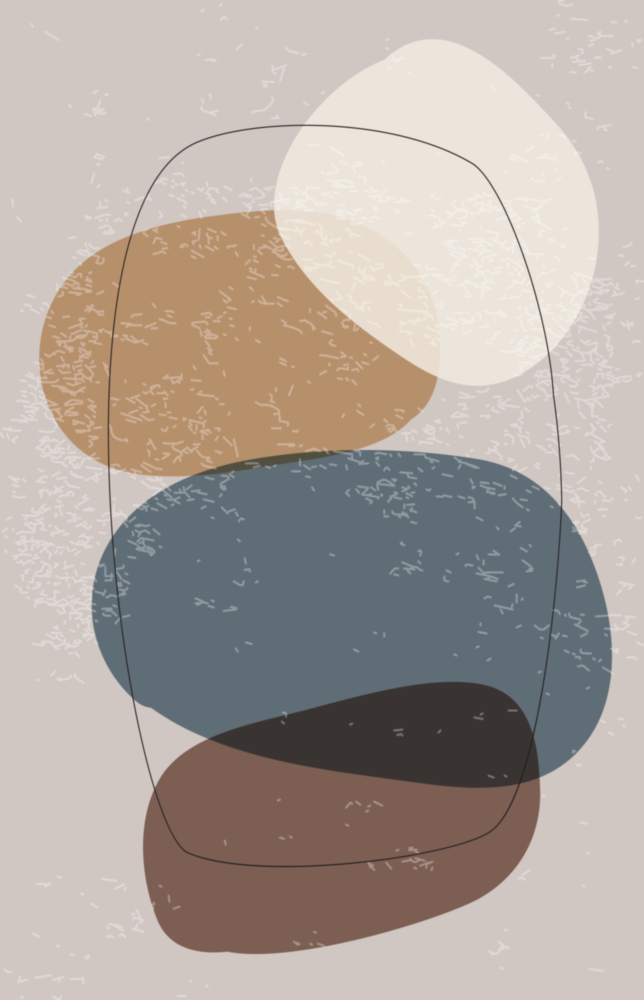 Abstrakte Formen Glasbild