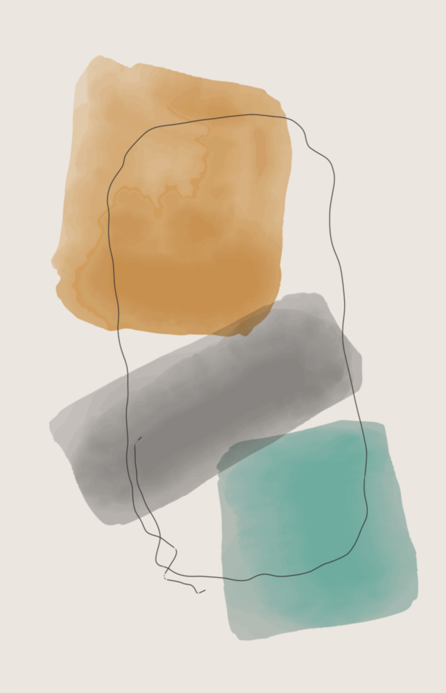 Abstrakte Formen Glasbild