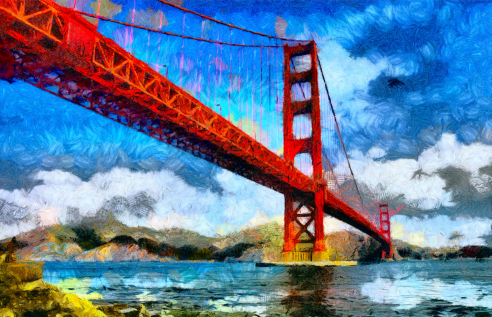 Golden Gate Bridge Brücke Glasbild