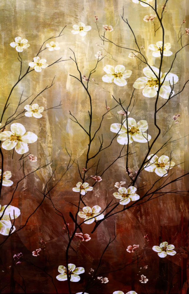 Marguerites Impression sur verre