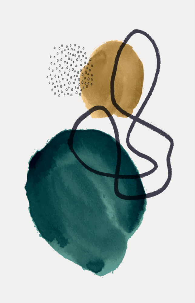 Abstrakte Formen Glasbild