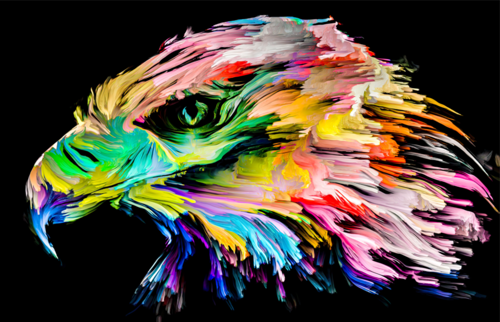 Arte della parete di vetro Falco