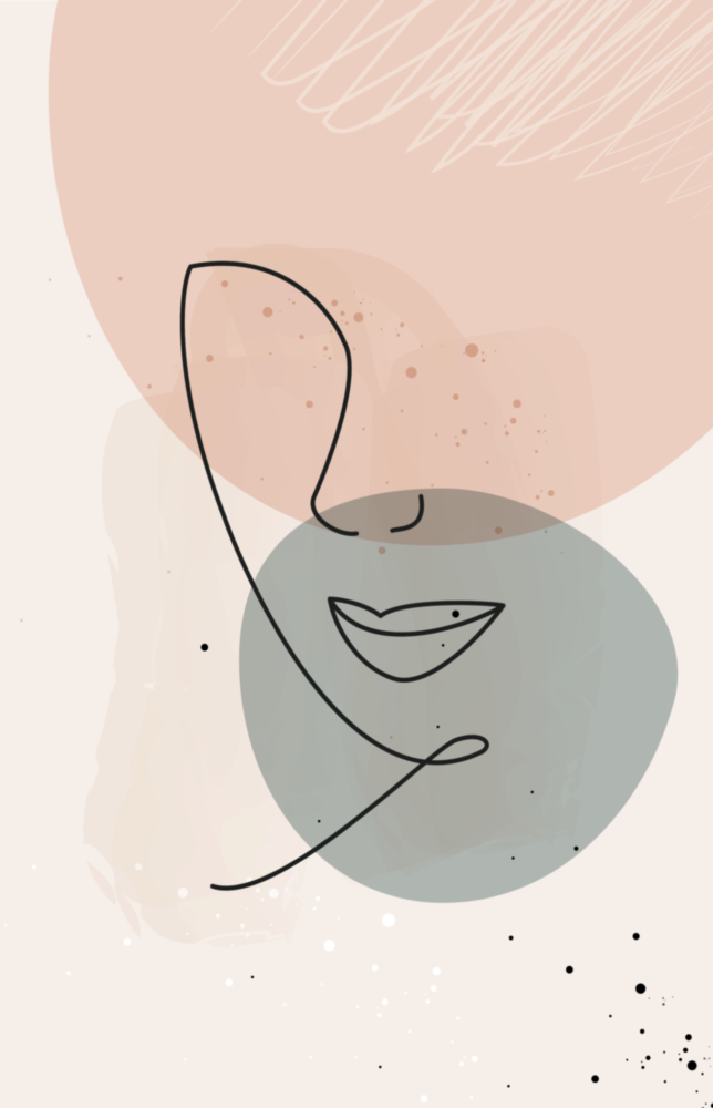 Abstrakte Formen Glasbild