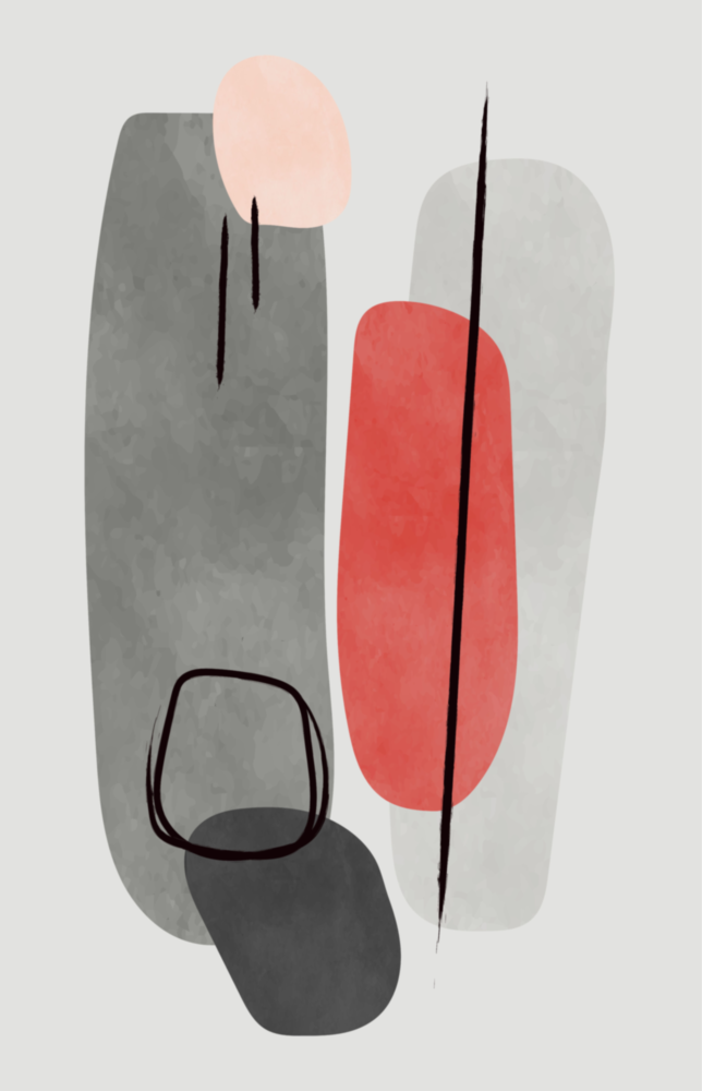 Abstrakte Formen Glasbild