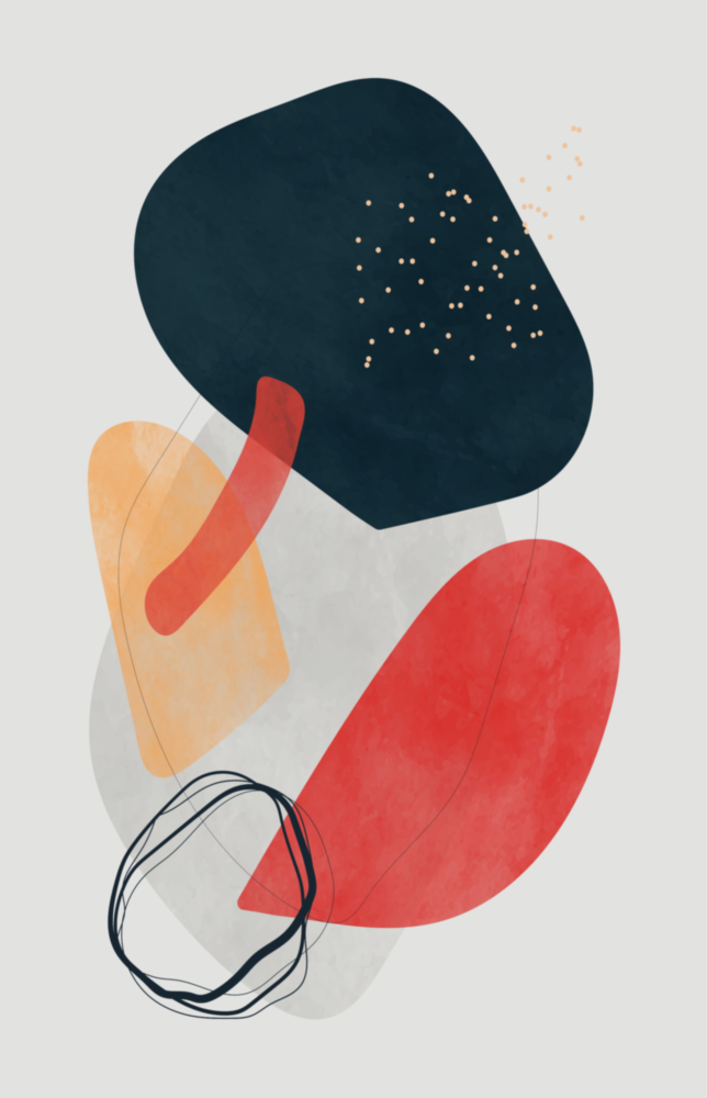 Abstrakte Formen Glasbild