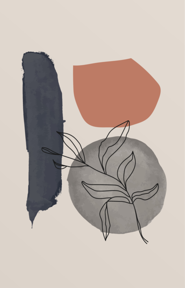 Abstrakte Formen Glasbild