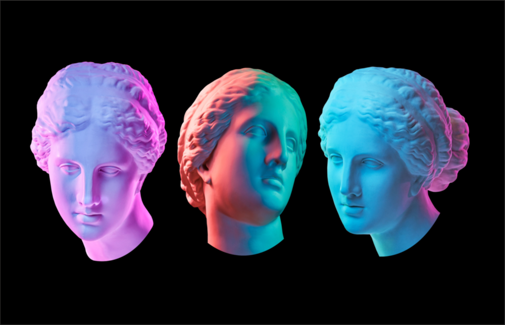 Arte della parete di vetro Statue