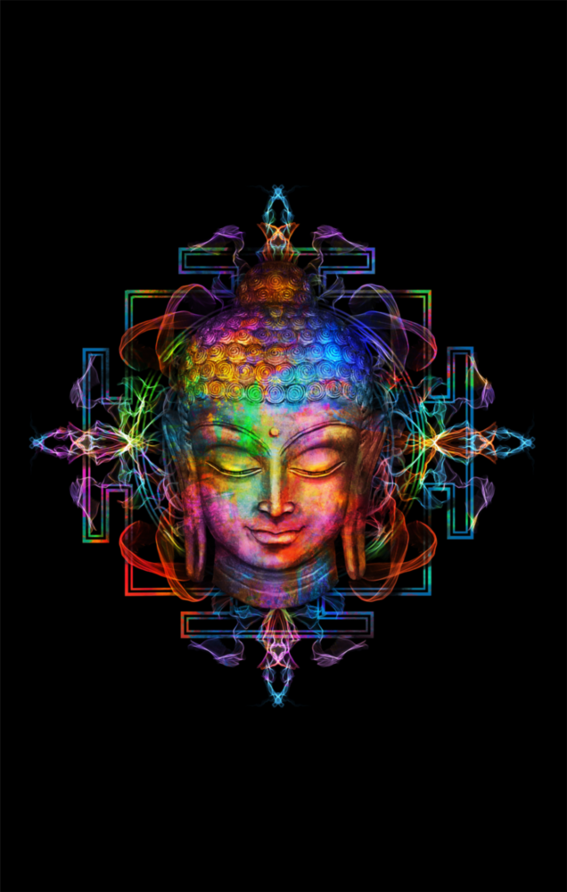 Arte della parete di vetro Buddha