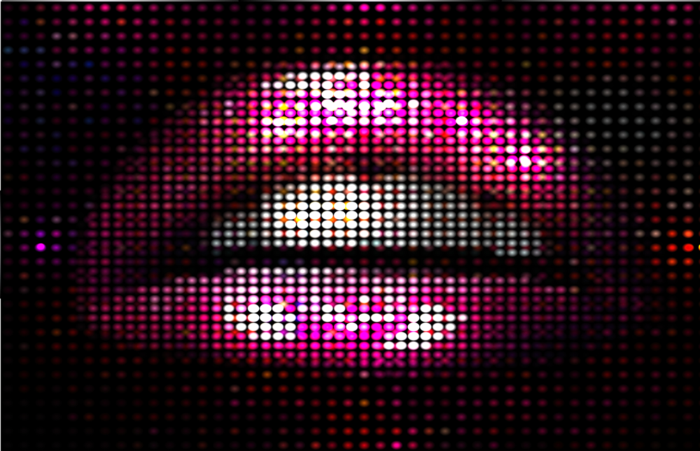 Arte de pared de vidrio de Labio