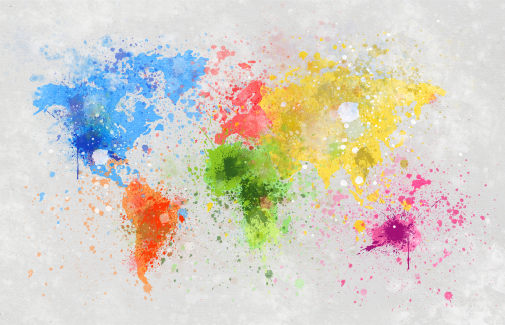 Arte della parete di vetro Mappa dei colori