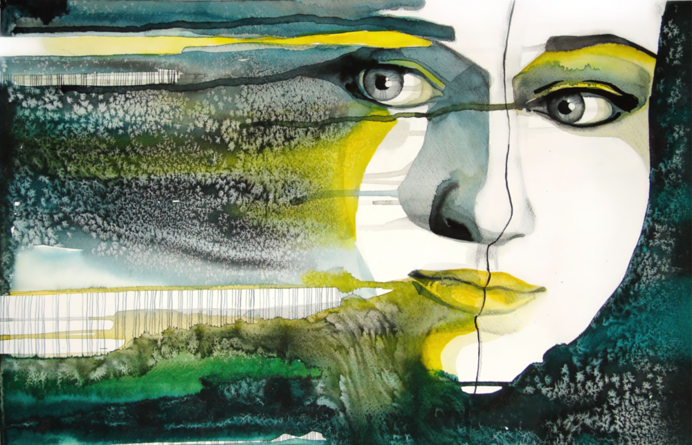 Arte della parete di vetro Da donna