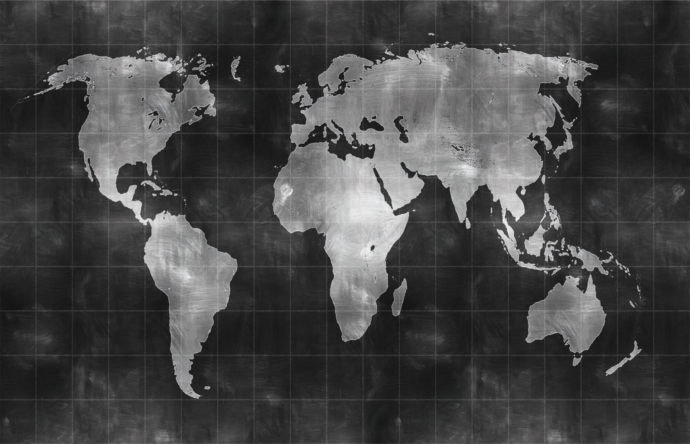 Arte della parete di vetro Mappa del mondo