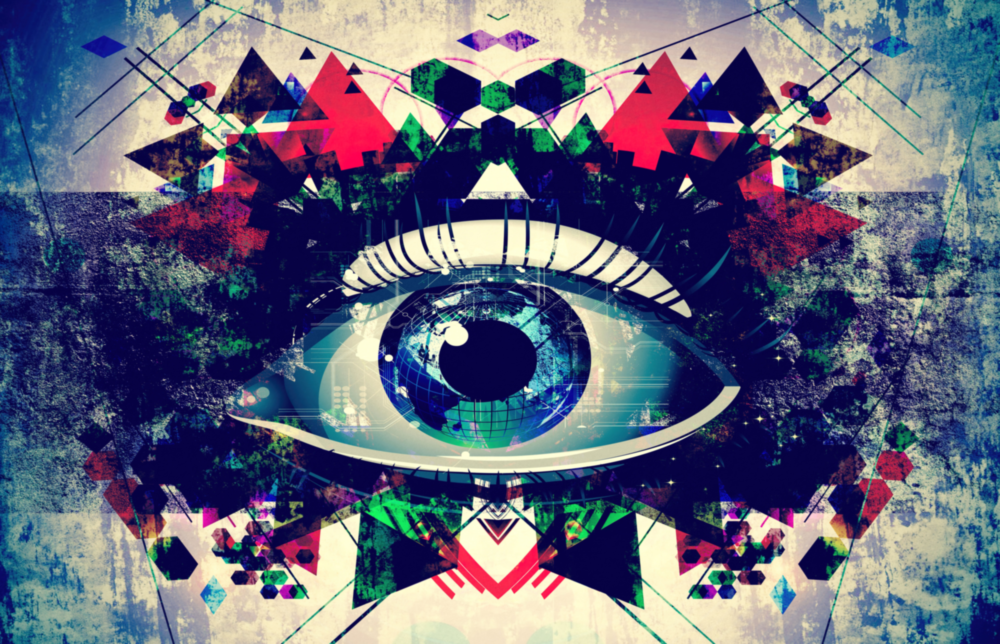 Arte della parete di vetro Occhio