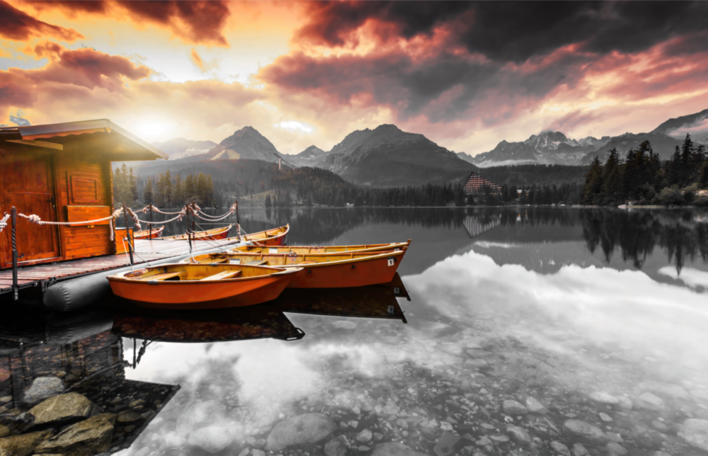 Arte de pared de vidrio de Amanecer