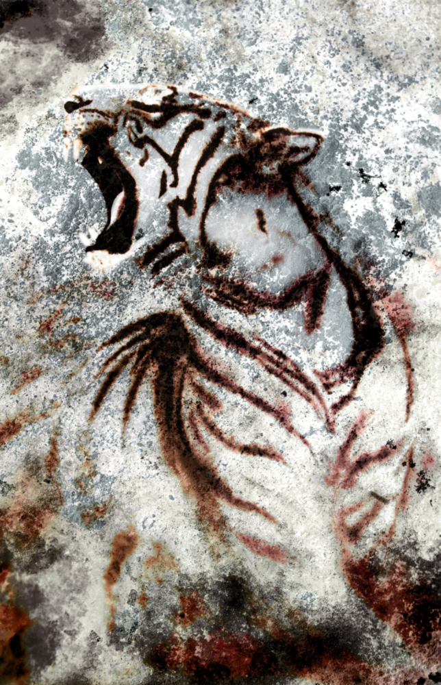 Arte della parete di vetro Tigre