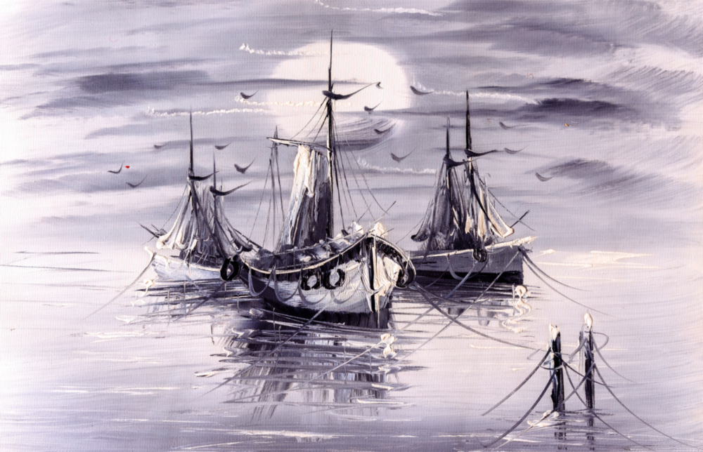 Ships Glass Wall Art