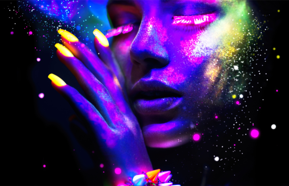 Arte della parete di vetro Neon