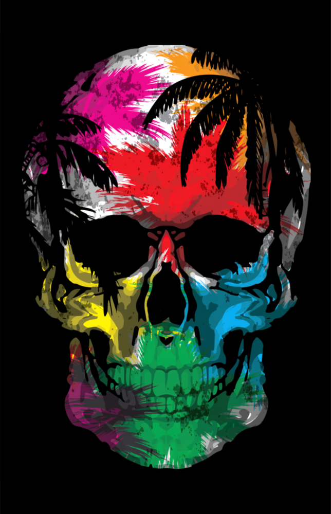 Crâne Impression sur verre