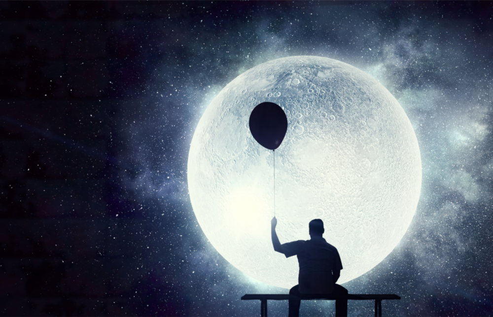 Balloon Thoughts Glass Wall Art