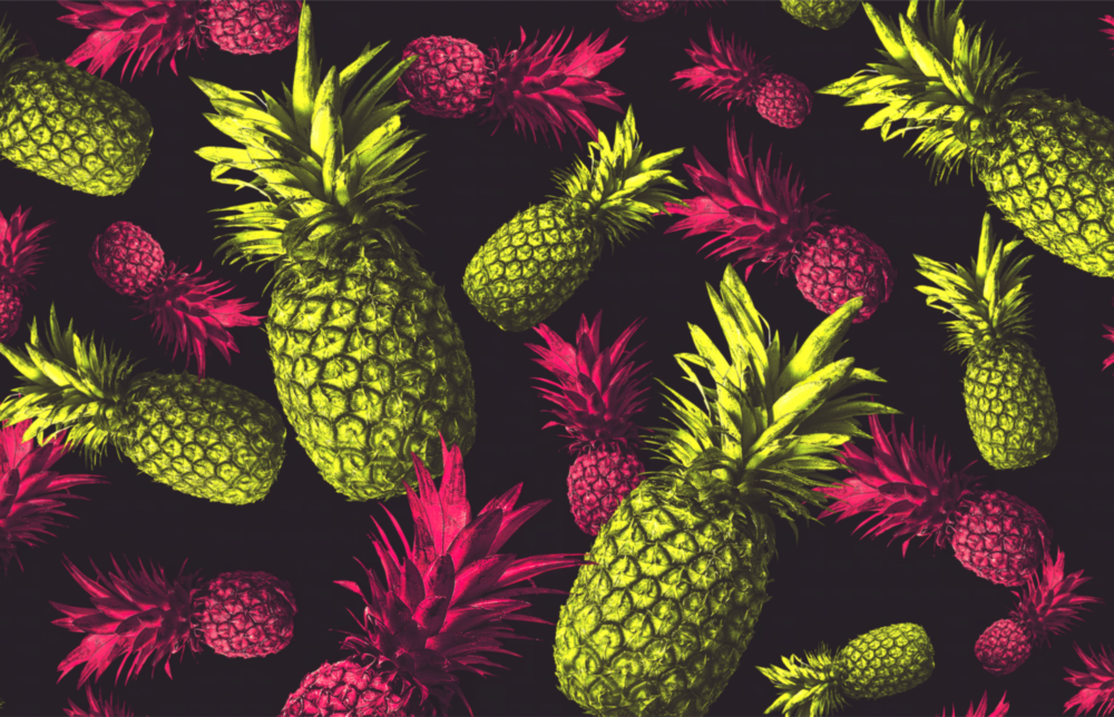 Arte de pared de vidrio de Piñas