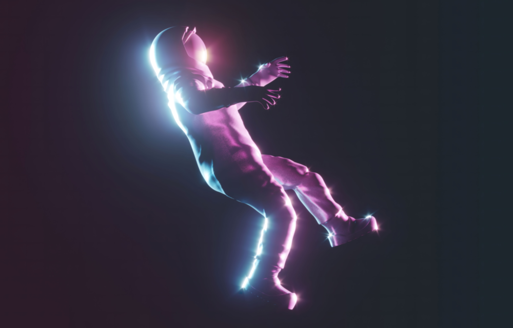 Arte de pared de vidrio de Astronauta