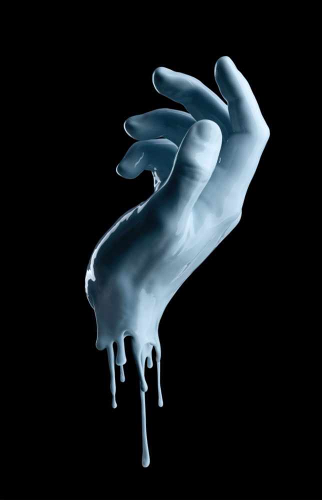 Arte della parete di vetro Mano