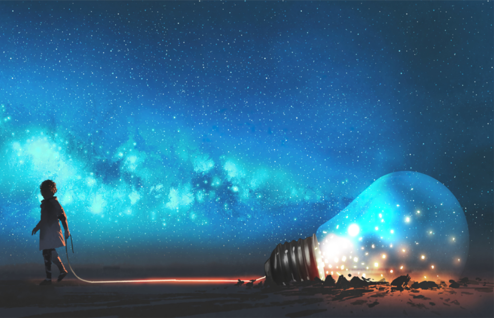 Arte della parete di vetro Notte stellata