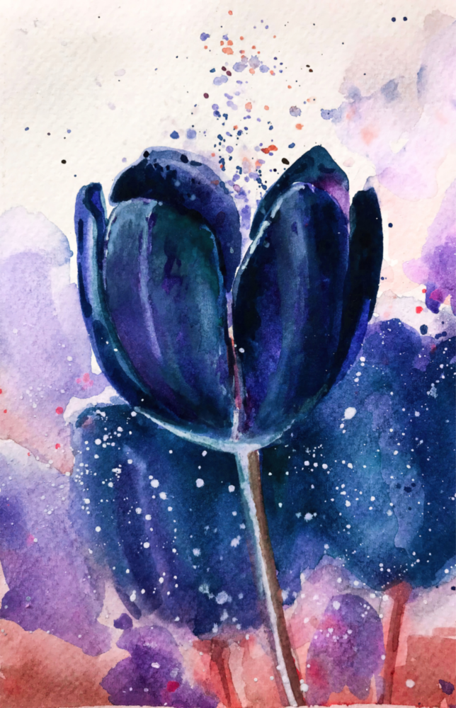 Arte della parete di vetro Tulipano