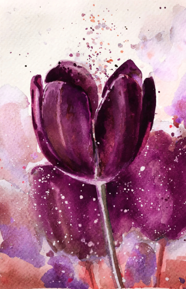 Tulipe Impression sur verre