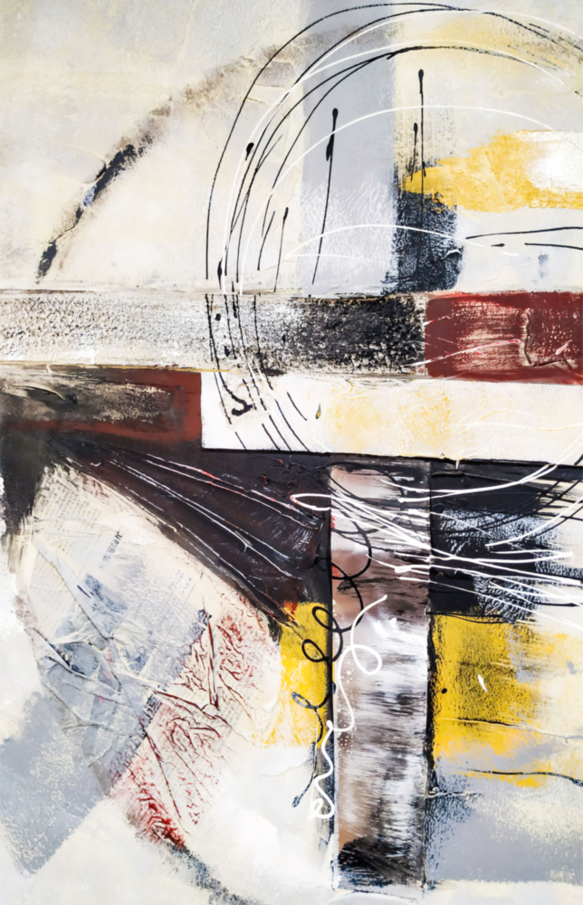 Art abstrait sur verre