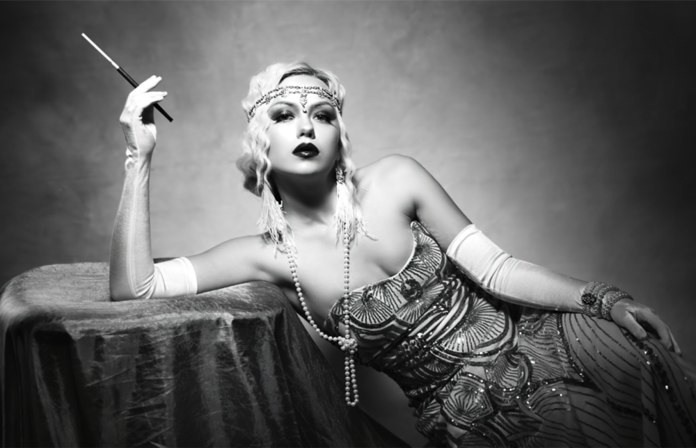 Brüllen 20s Glasbild