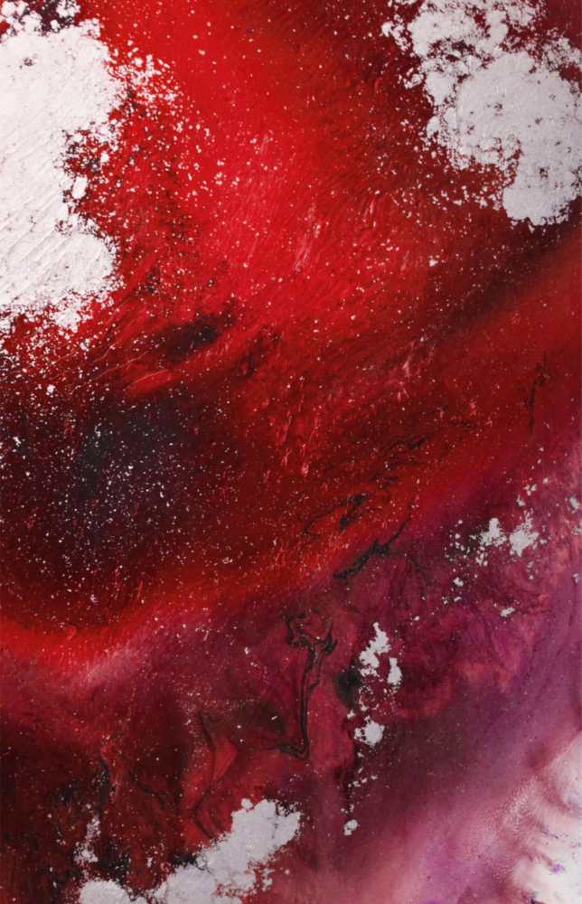 Farben der Abstraktion Glasbild