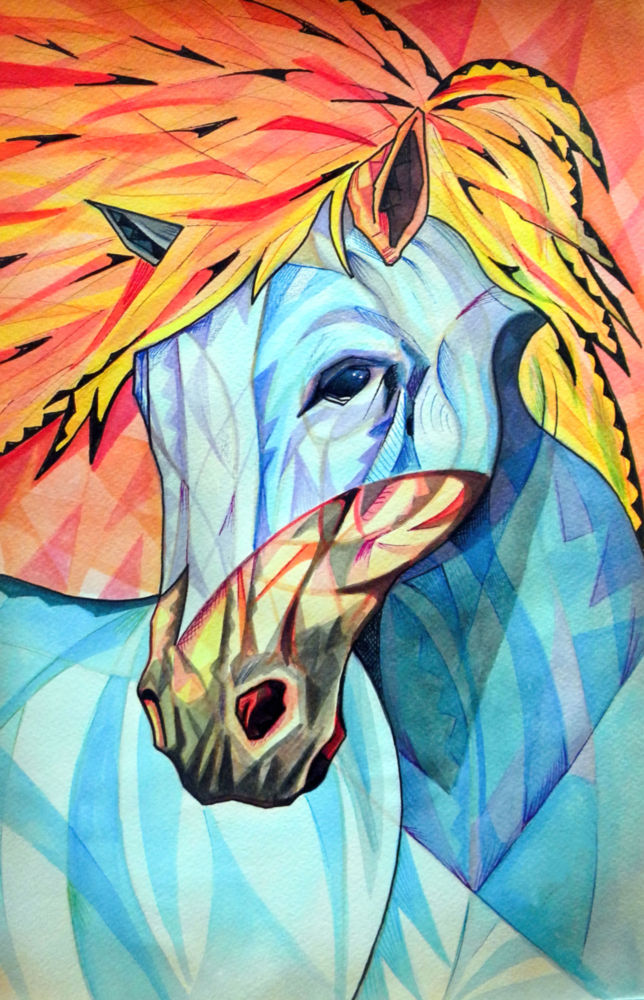 Horse Glass Wall Art