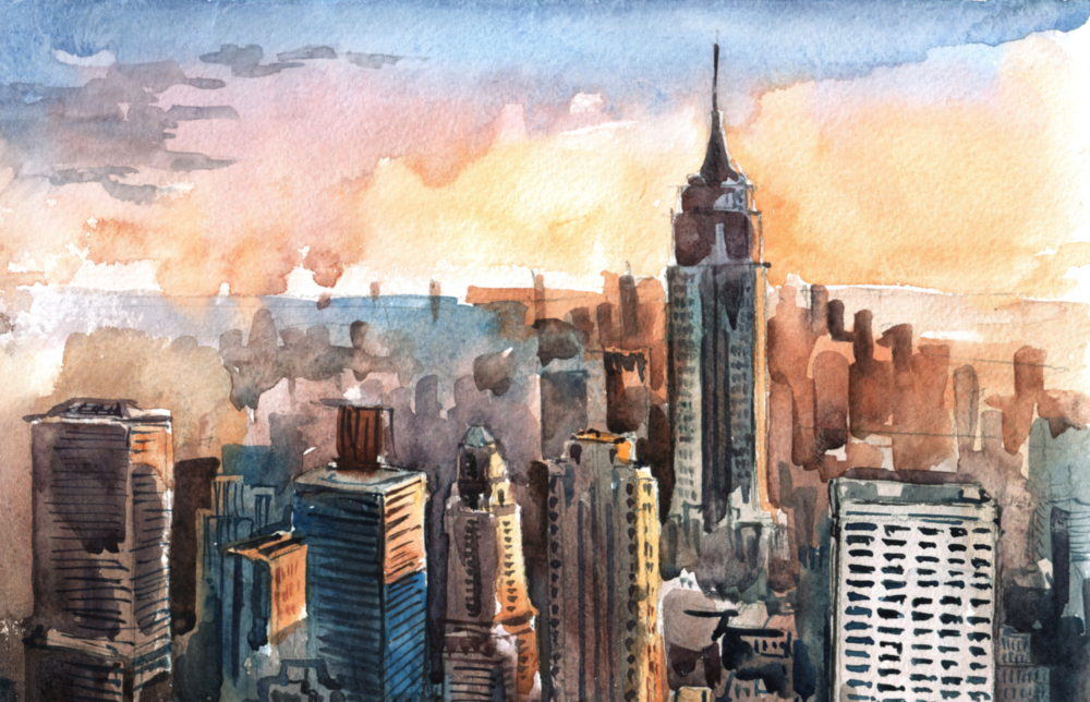 Arte della parete di vetro New York City