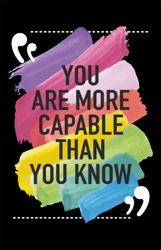 Vous êtes plus talentueux que vous ne le pensez Impression sur verre